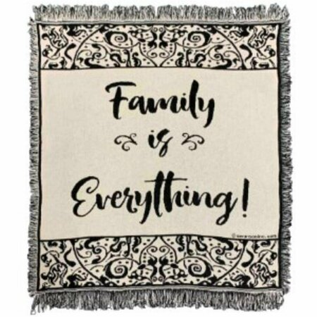 RICKI&APOSS RUGS 50 x 60 in. Family is Everything Throw RI3316584